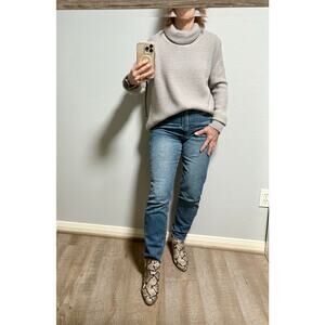 Lulu's Oversized Chunky Knit Pullover Turtleneck Sweater Large Purple